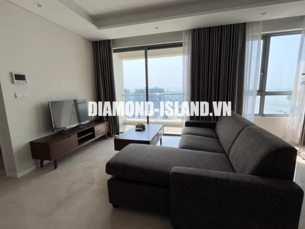 Căn hộ Diamond Island 2 phòng ngủ view sông Sài Gòn lầu cao