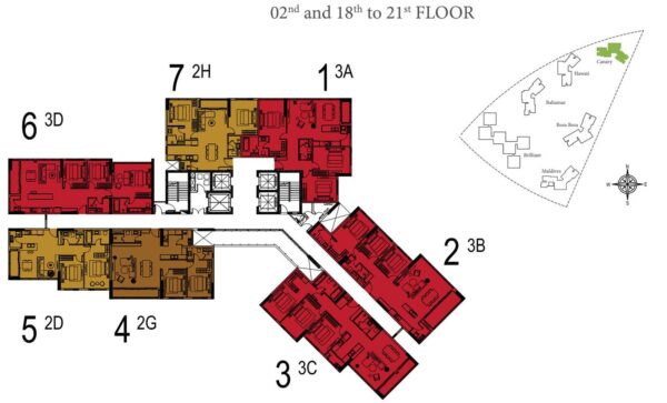 Canary Tower floor plan – Diamond Island apartment, District 2